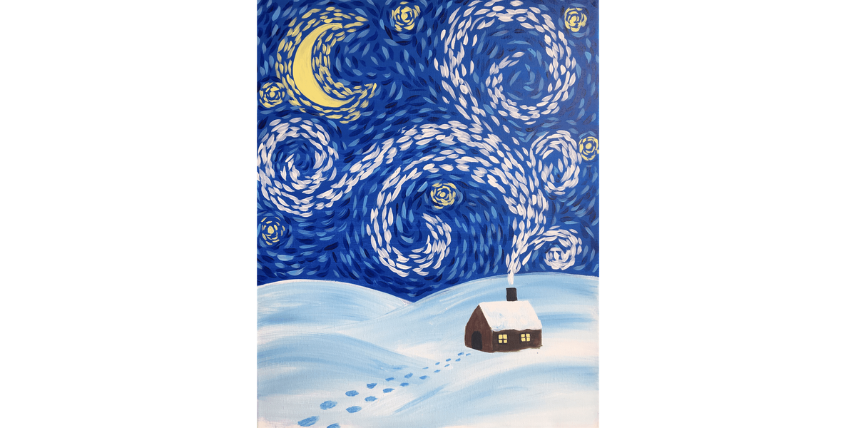 Starry Winter Night - Paint and Sip in Sacramento | Classpop!™, 18 December | Event in Elk Grove | AllEvents