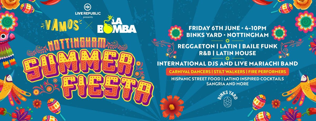 ☀️ Nottingham's Summer Fiesta 2025 ☀️ VAMOS! x La Bomba @ Binks Yard (Reggaeton &amp; Latin Day Party), 6 June