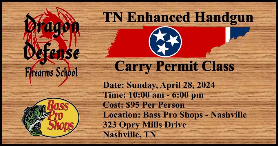 Tennessee Enhanced Handgun Carry Permit Class with Dragon Defense