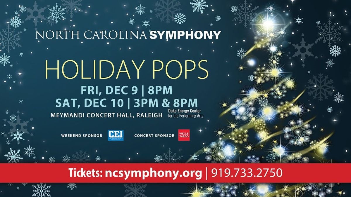 North Carolina Symphony: Holiday Pops, 10 December | Event in Wilmington | AllEvents