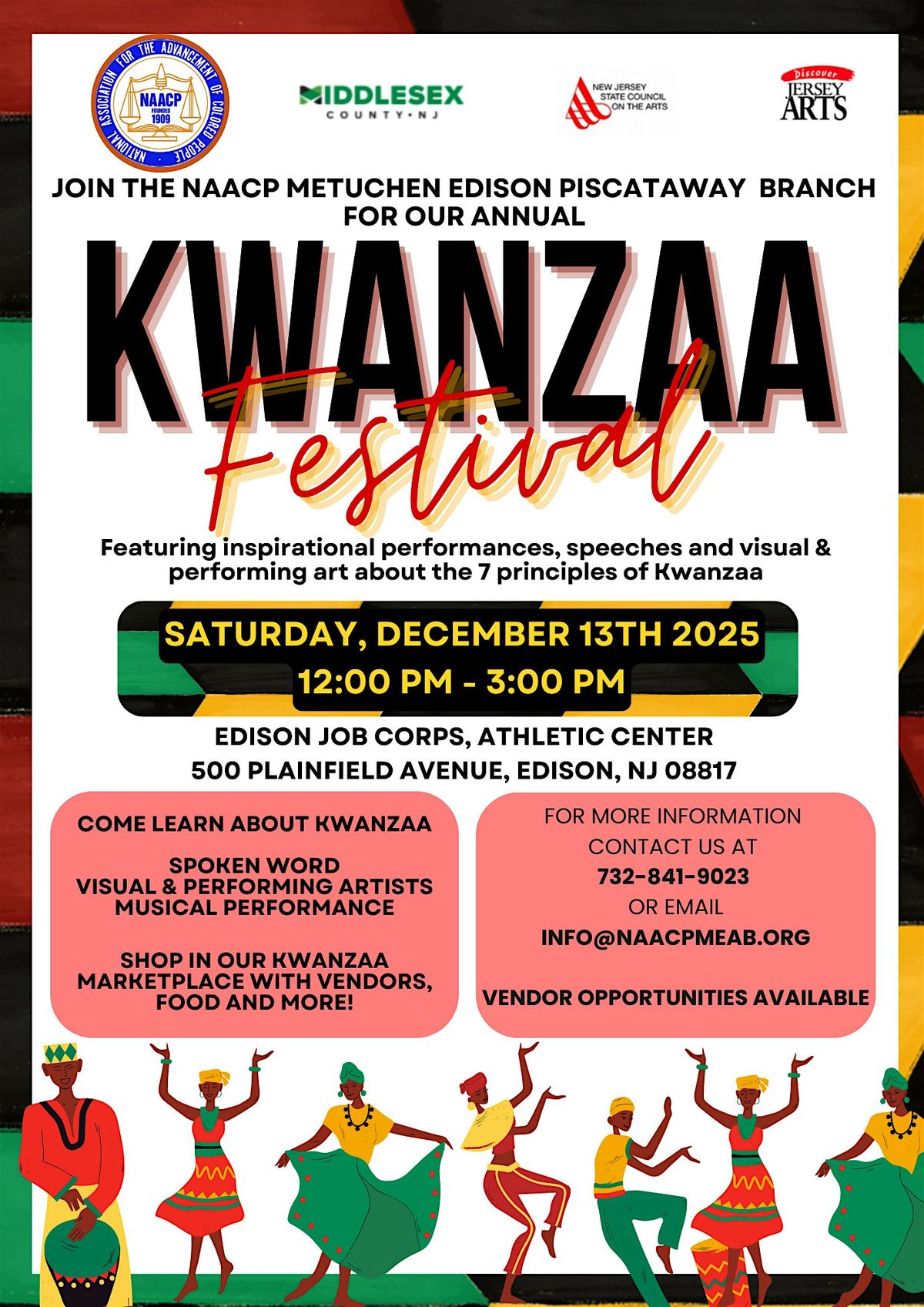 NAACP MEAB Annual Kwanzaa Celebration 2025, 13 December | Event in Edison | AllEvents