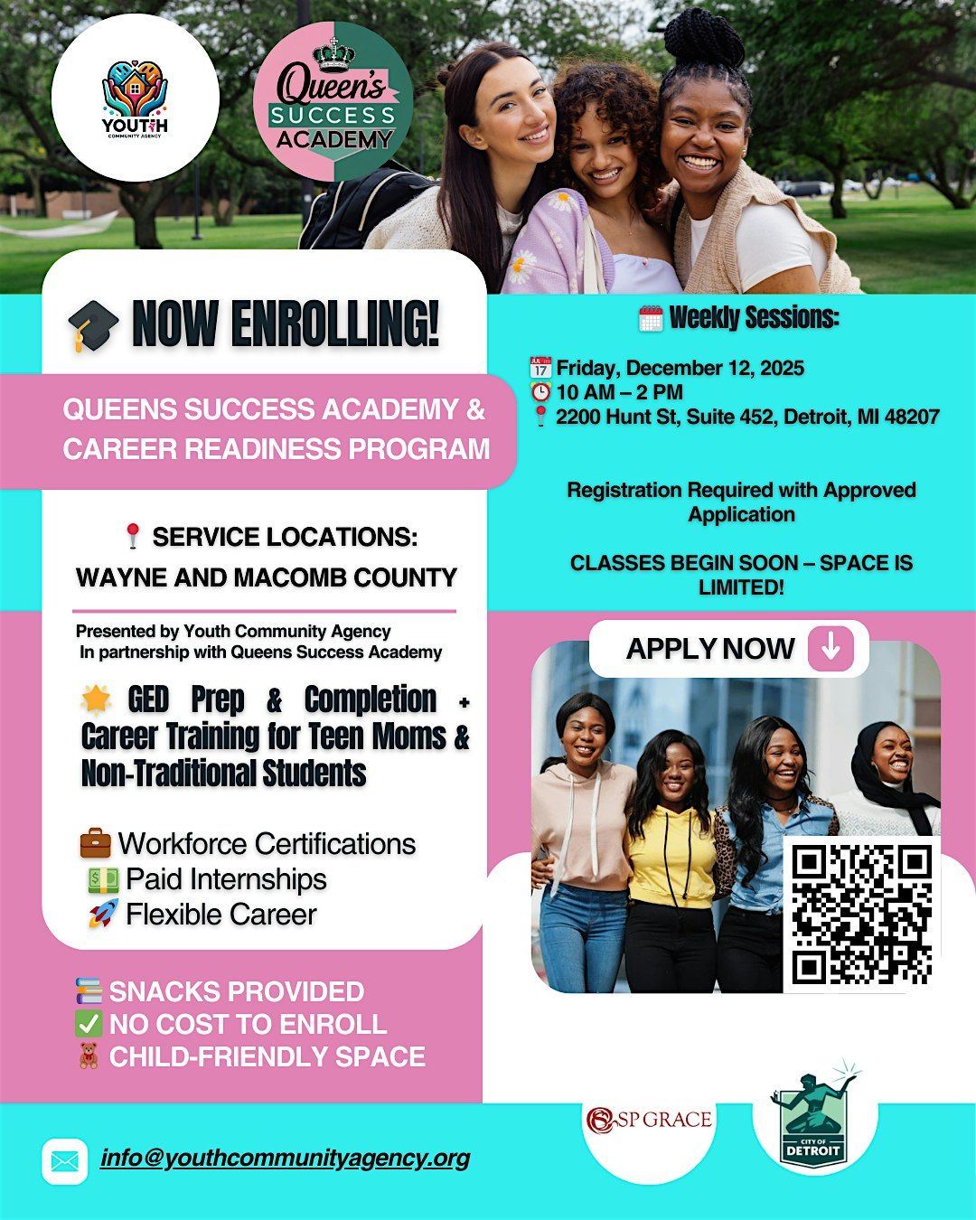 Queens Success Academy & Career Readiness Program, 12 December | Event in Detroit | AllEvents