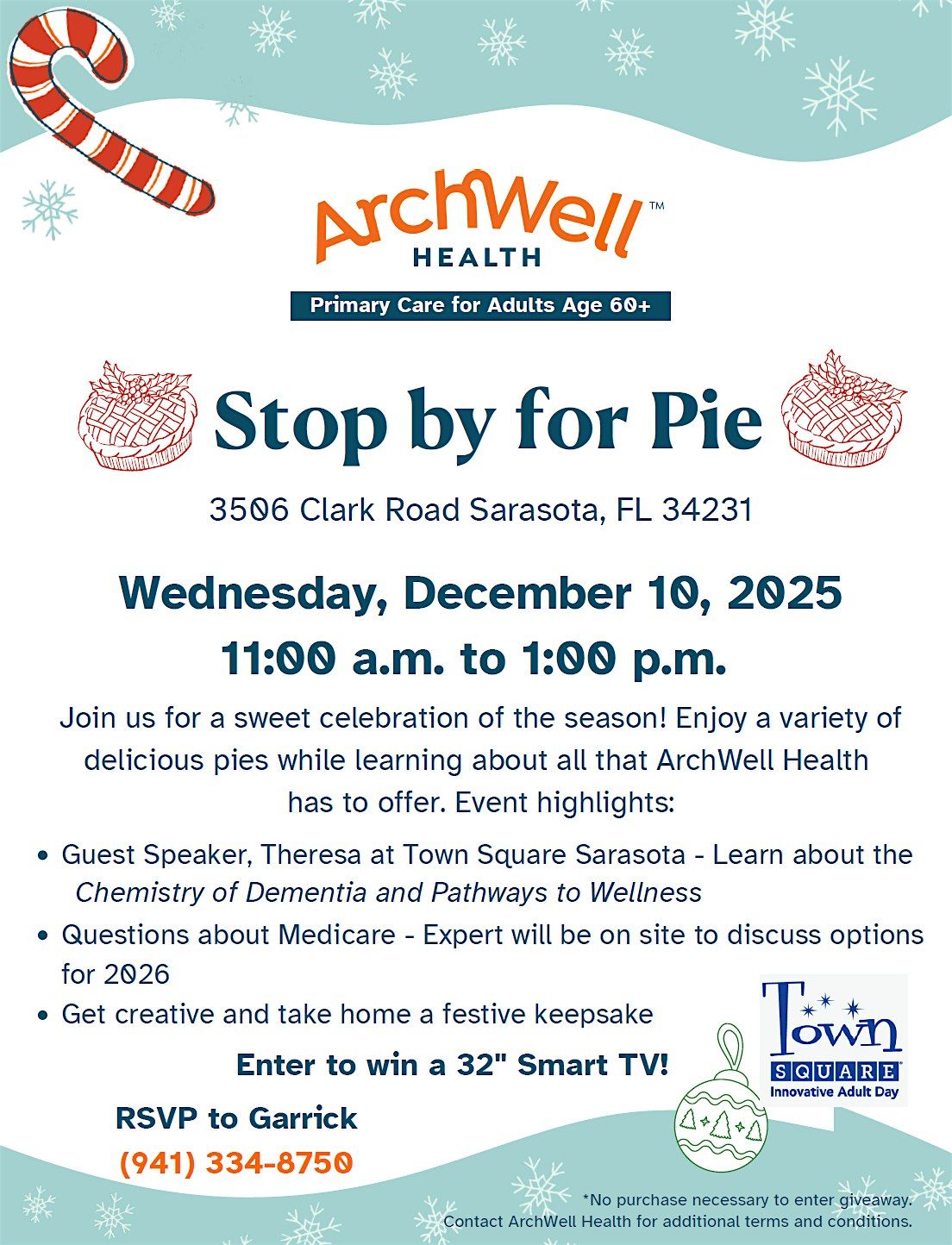 Stop by for Pie, 10 December | Event in Sarasota | AllEvents