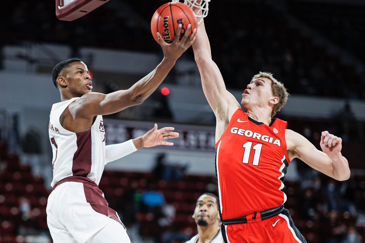 Mississippi State Bulldogs at Georgia Bulldogs Mens Basketball ...