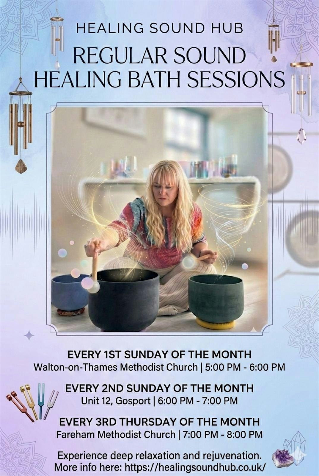 Gemstone Sound bath with Gongs, Crystal and Alchemy singing bowls ...