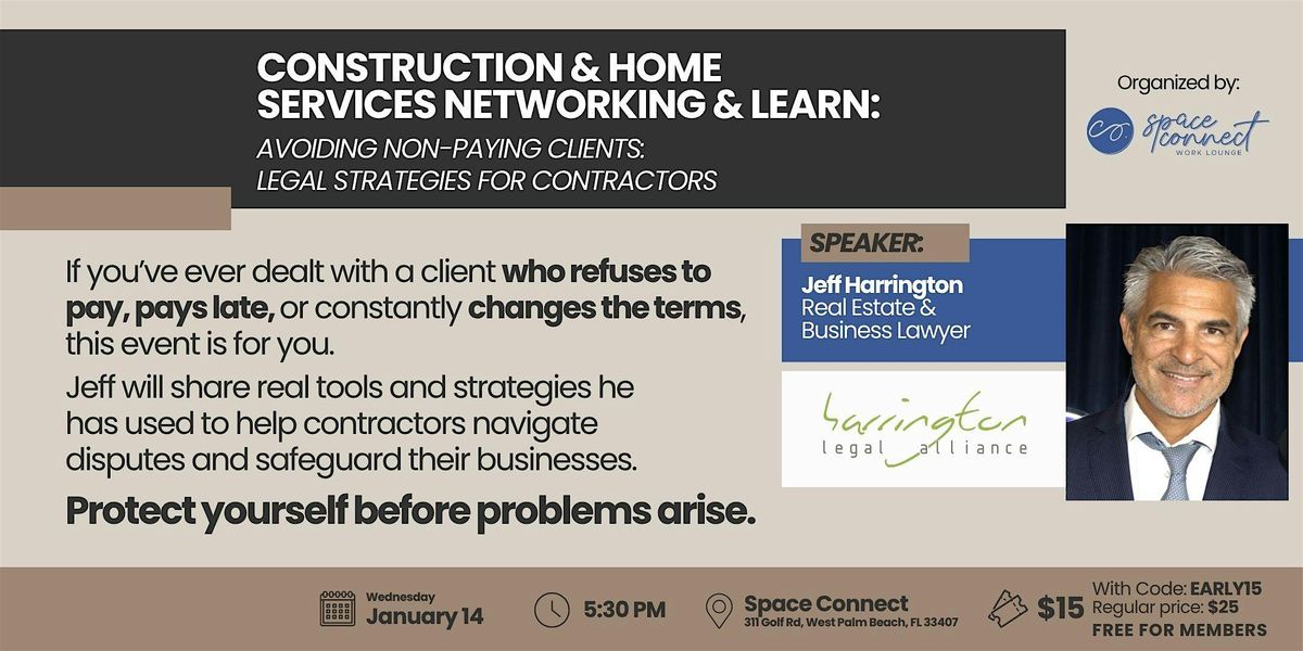 Networking for Construction & Home Services (January  Edition), 14 January | Event in West Palm Beach