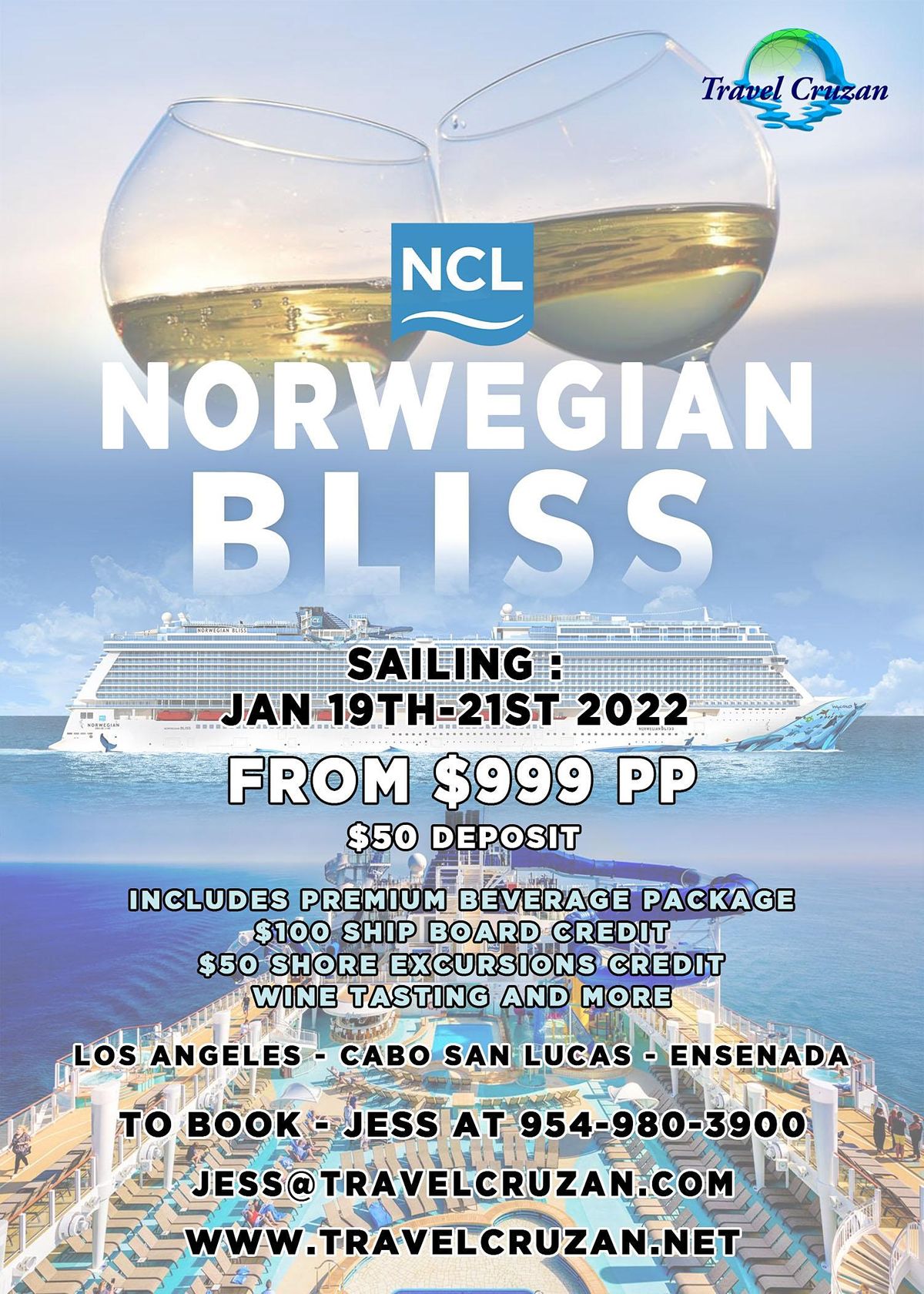Norwegian Bliss Wine Themed Experience Los Angeles World Cruise Center January 19 To January 21 Allevents In Latino Events Los Angeles 2022