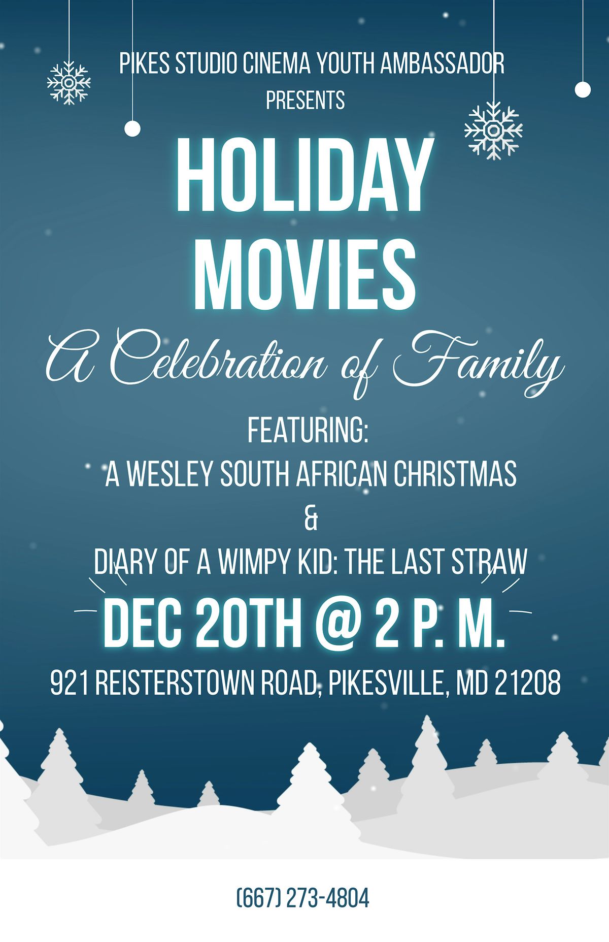 $5 Youth Movies Pikesville Holiday Edition, 20 December | Event in Pikesville | AllEvents