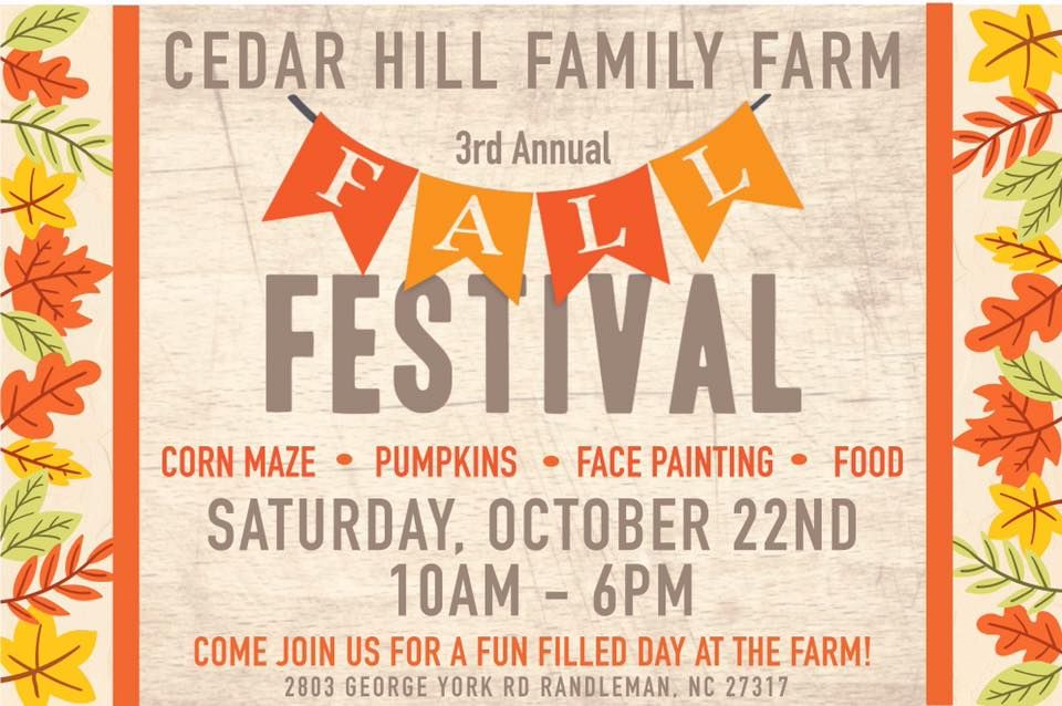 3rd Annual Cedar Hill Family Farm Fall Festival, Cedar Hill Family Farm