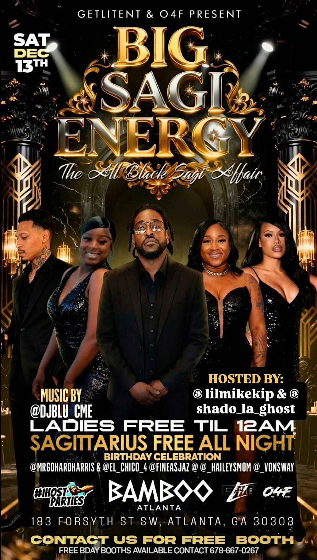 BIG SAGI ENERGY ( THE ALL BLACK SAGI AFFAIR), 13 December | Event in Atlanta | AllEvents