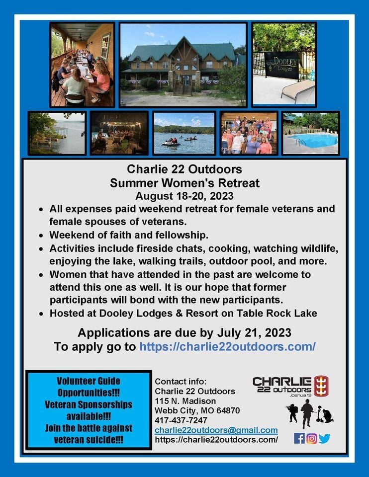 Charlie 22 Outdoors Summer Women's Retreat, 18 August | Event in Branson | AllEvents.in