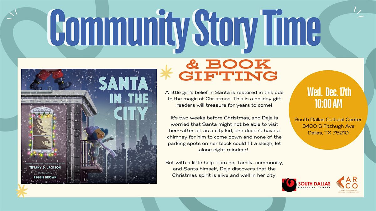 SDCC Community Story Time & Book Gifting with ARCO, 17 December | Event in Dallas | AllEvents
