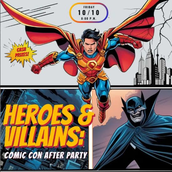 Heroes & Villains: Comic Con After Party at Harbor Rooftop in NYC, 10 October | Event in Manhattan | AllEvents