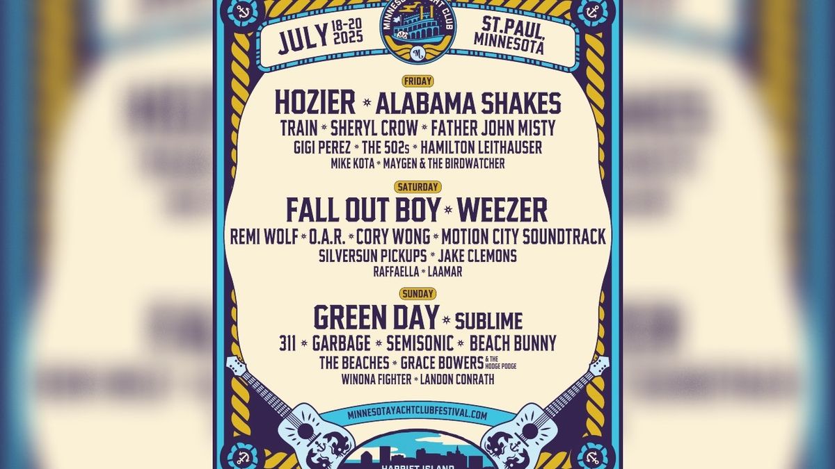 Minnesota Yacht Club Festival (Saturday) with Fall Out Boy, Weezer, Remi Wolf, and more, 19 July | AllEvents