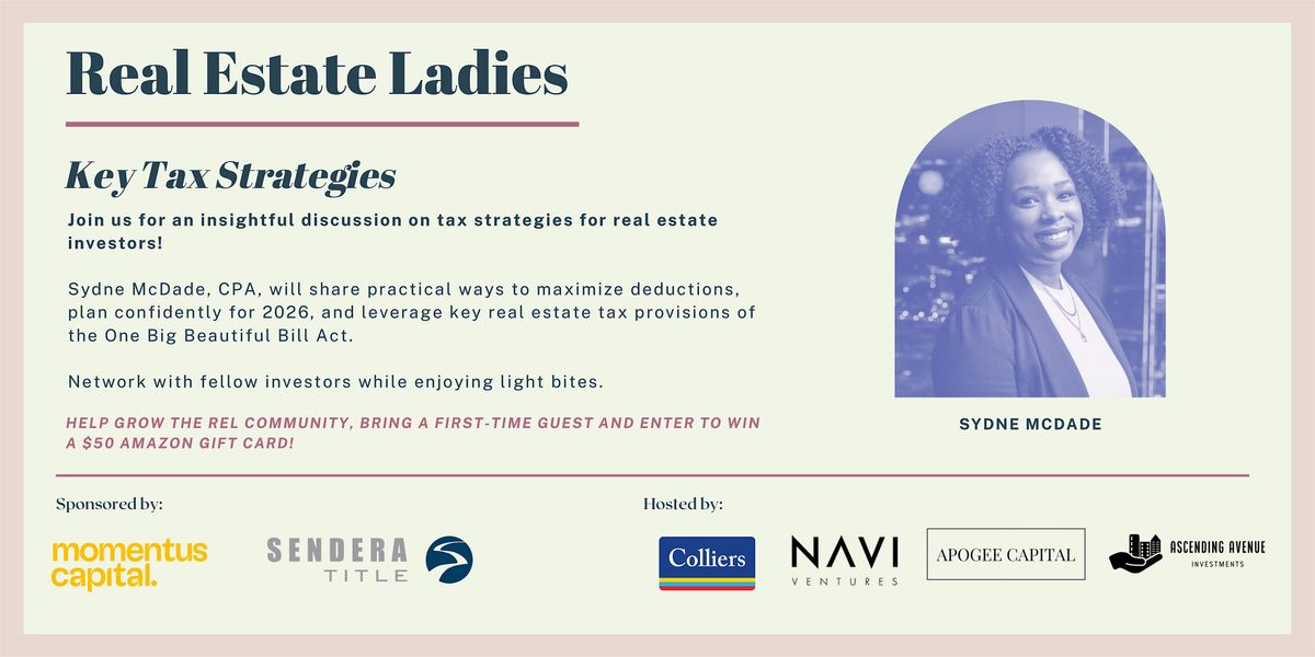 How to Leverage the 2025 Tax Bill for Investors, 9 December | Event in Dallas | AllEvents