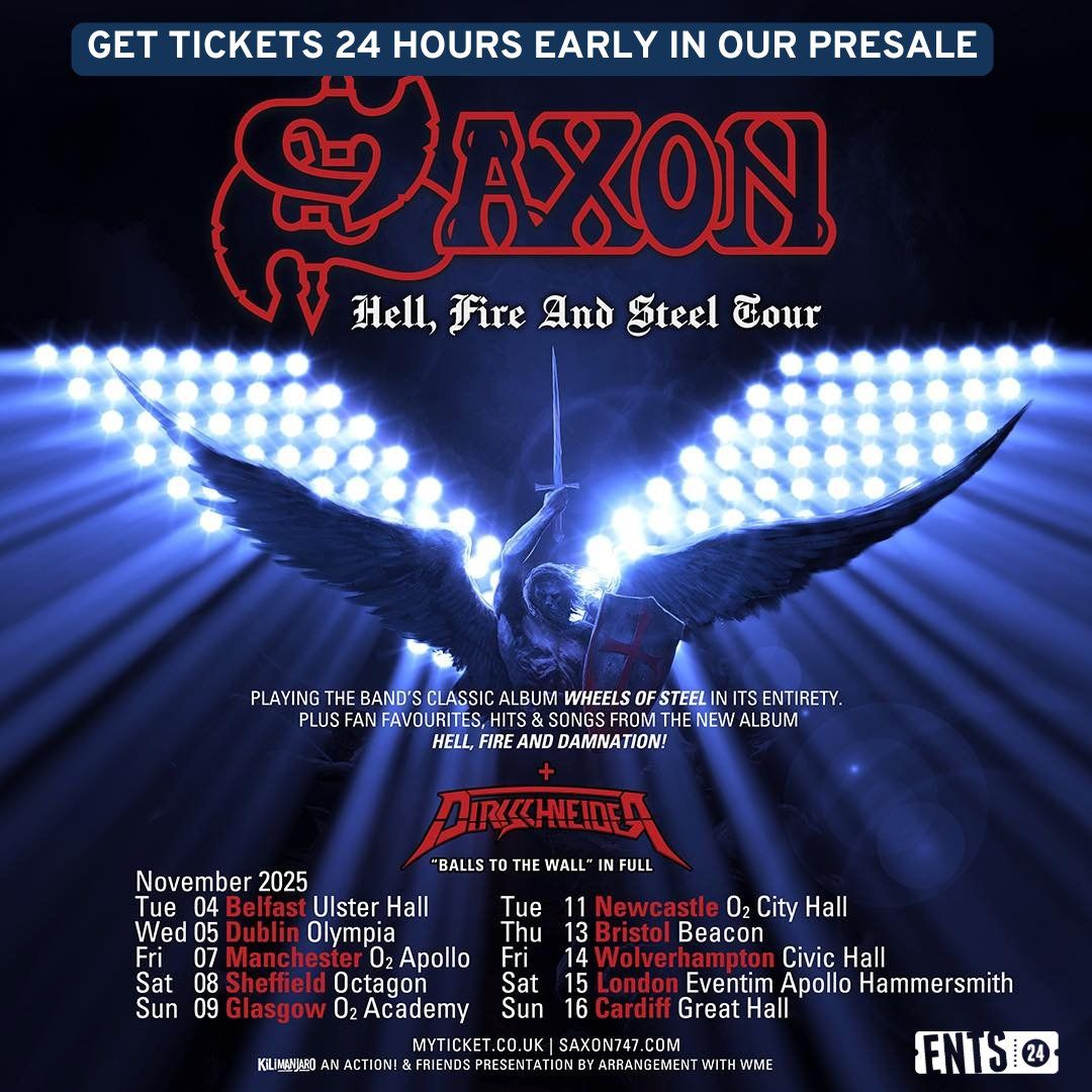 Saxon Manchester Tickets, 7 November | Event in Manchester | AllEvents