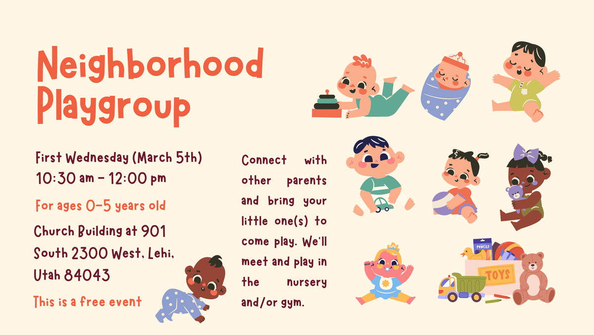 Neighborhood Playgroup, 3 September | Event in Lehi | AllEvents