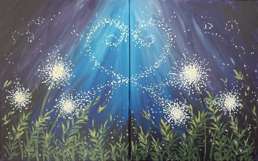 BYOB Couples Paint Party Dandelion Lovers Mar 8 35, Tipsy Ypsi