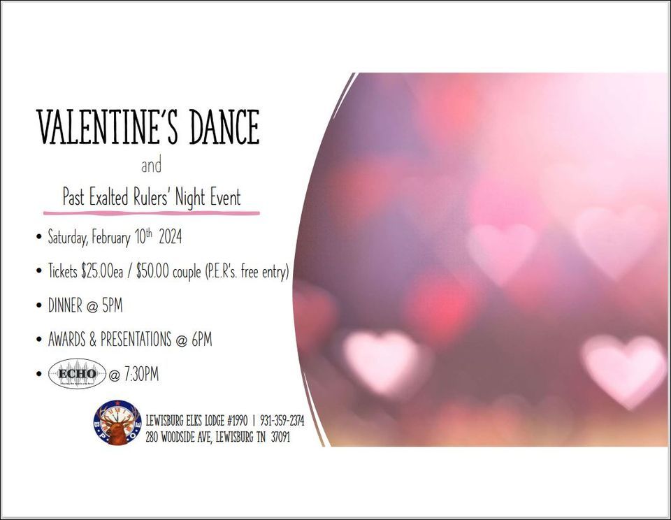 Valentines Dance!, Elks Lodge, Lewisburg, February 10 2024 AllEvents.in