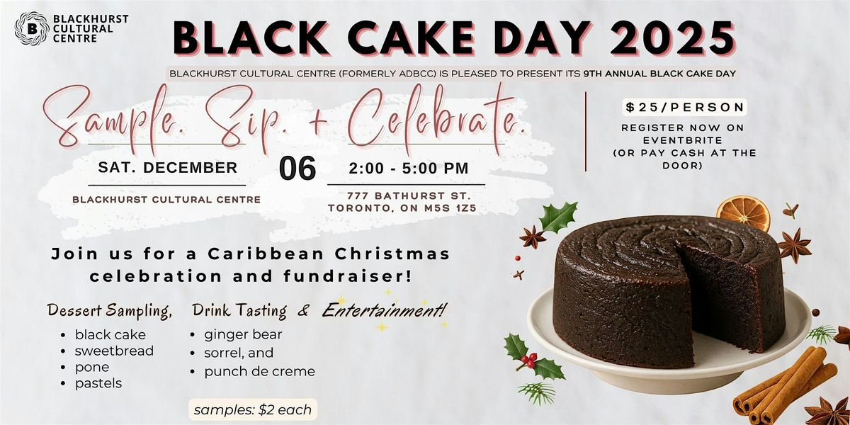 Black Cake Day 2025, 6 December | Event in Toronto | AllEvents