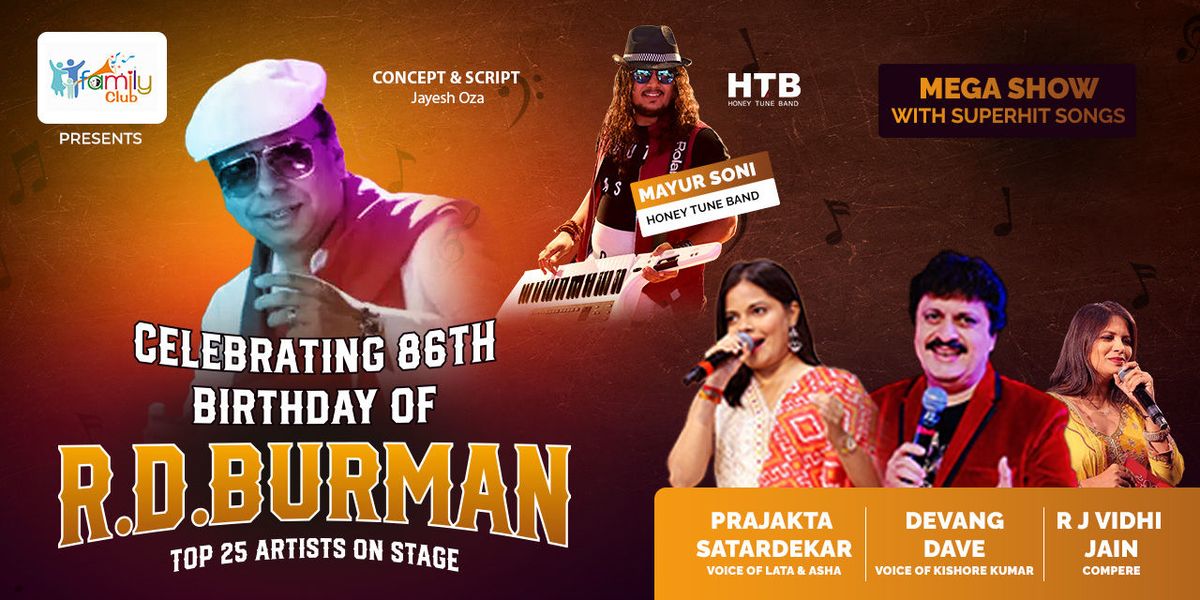 R. D. BURMAN, 28 June | Event in Rajkot | AllEvents