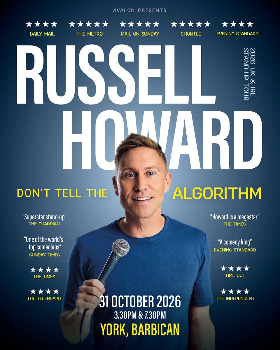 Russell Howard York Tickets, 31 October | Event in York | AllEvents