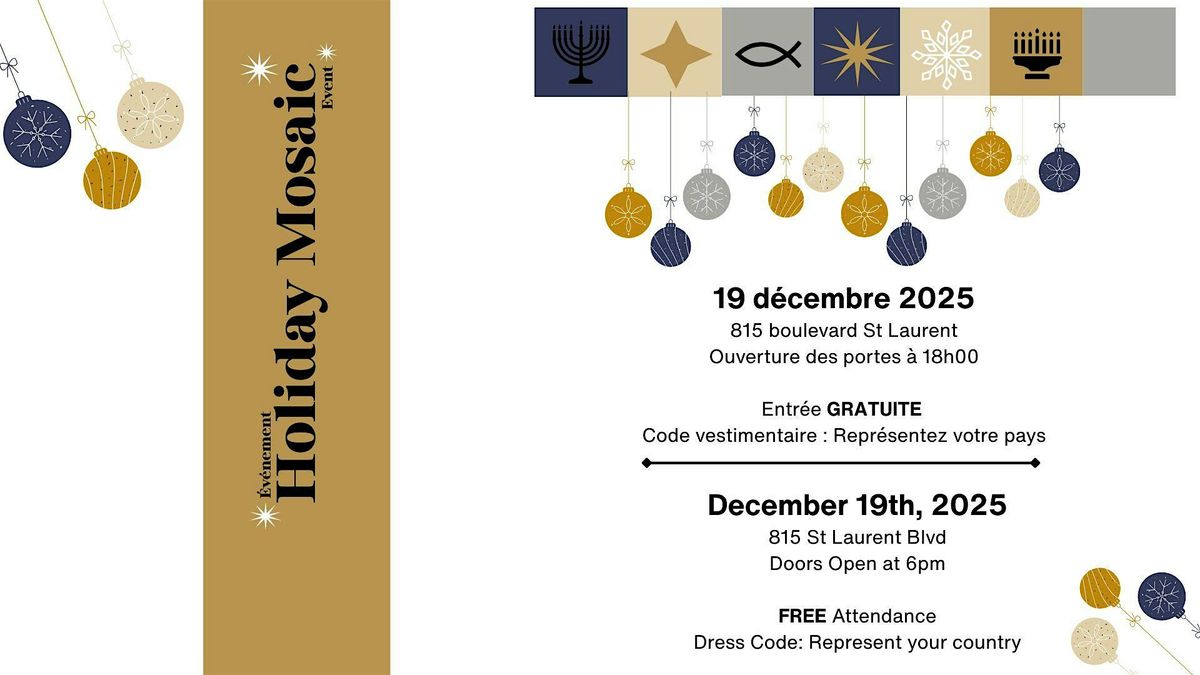 Holiday Mosaic - Multicultural Event, 19 December | Event in Ottawa | AllEvents