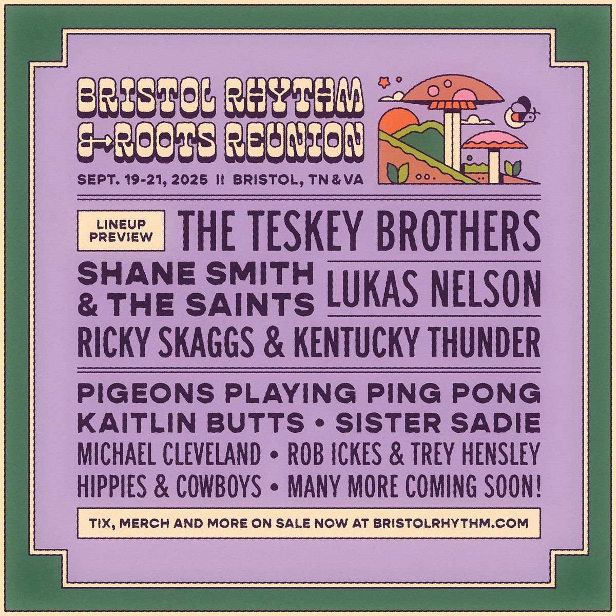 Bristol Rhythm & Roots Festival: The Teskey Brothers  Shane Smith and The Saints & Lukas Nelson - Weekend Pass, 18 September