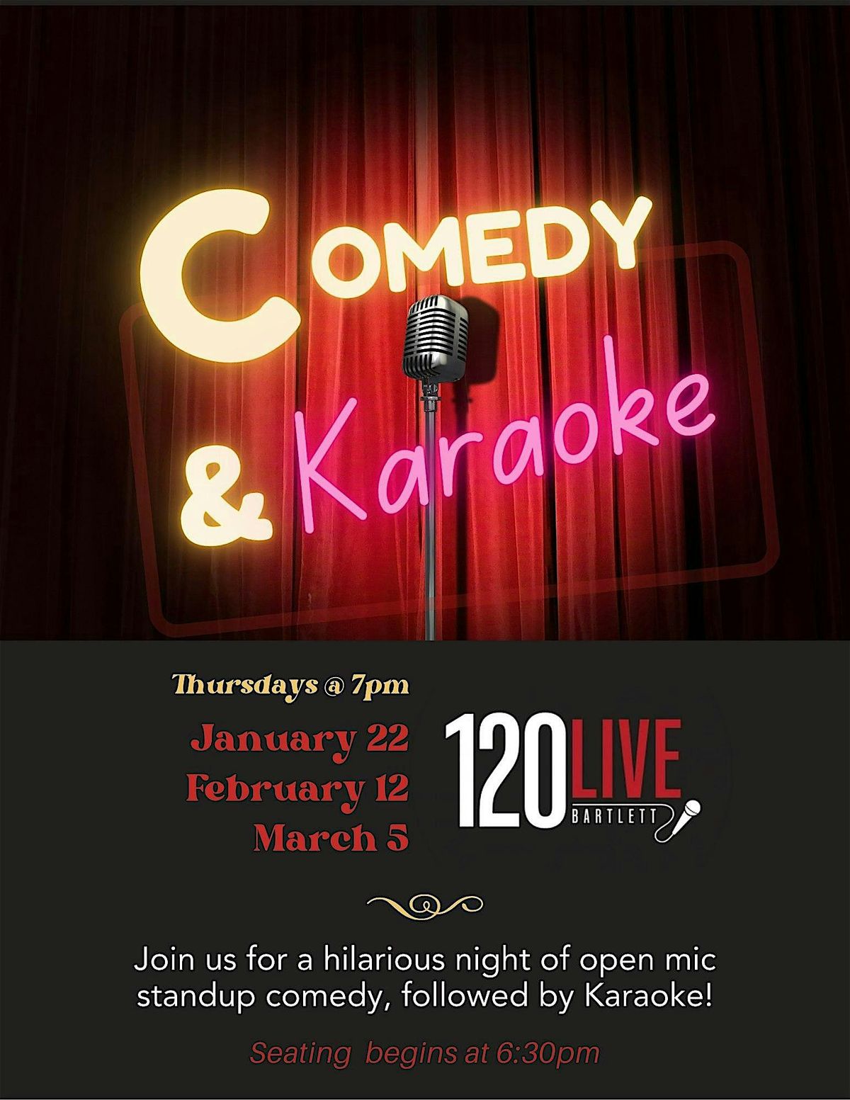 Comedy & Karaoke, 22 January | Event in Bartlett | AllEvents