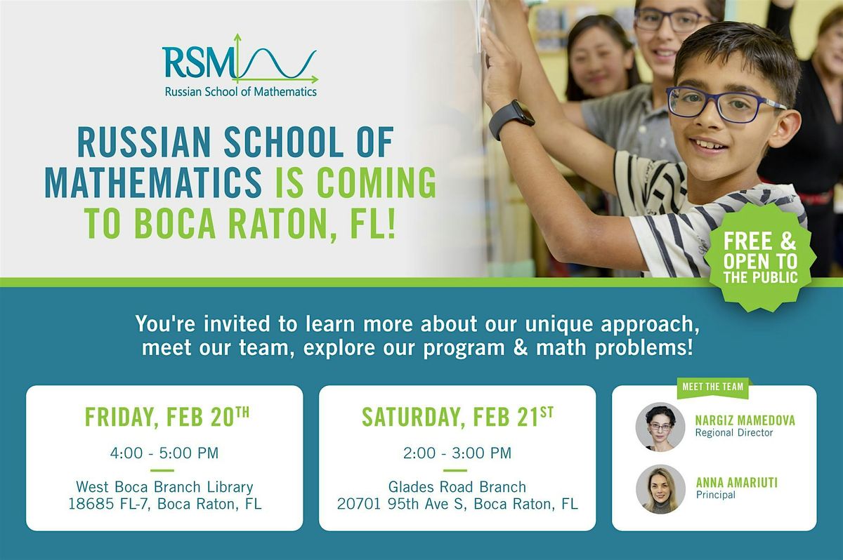 Russian Math Meet and Greet, 20701 95th Ave S, Boca Raton, 21 February ...