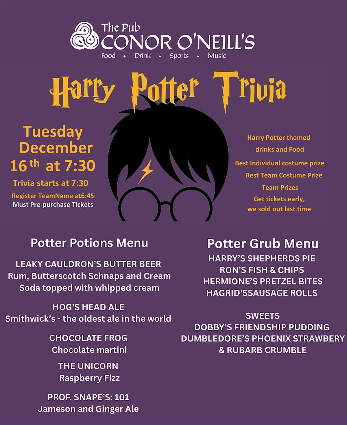 Harry Potter Trivia, 16 December | Event in Ann Arbor | AllEvents