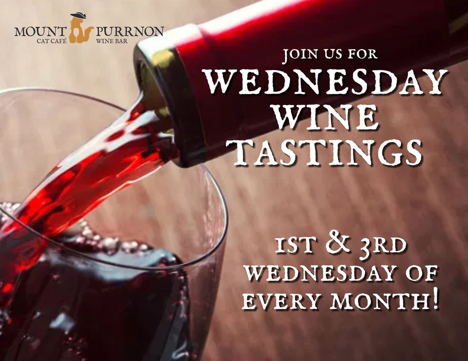 Wine Tasting Wednesday, Mount Purrnon Cat Cafe and Wine Bar, Alexandria
