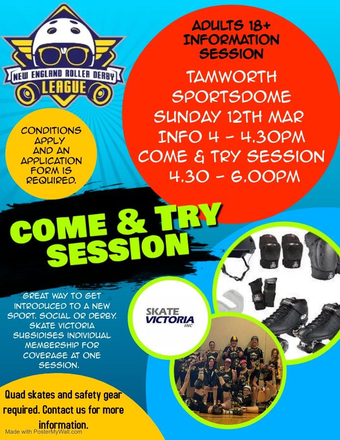 Tamworth Information Session Adult Skating 18+, Tamworth Sports Dome