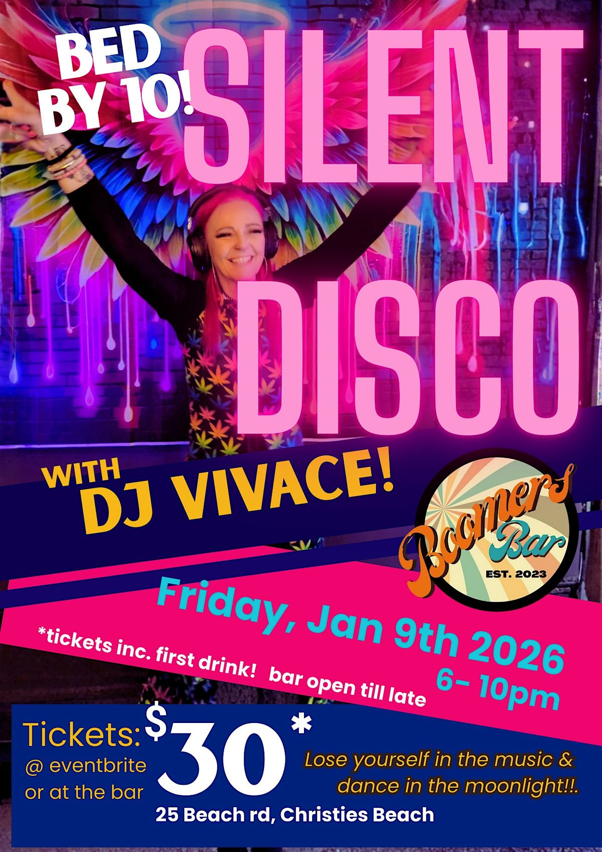SILENT DISCO @ Boomers!, 9 January | Event in Christies Beach | AllEvents