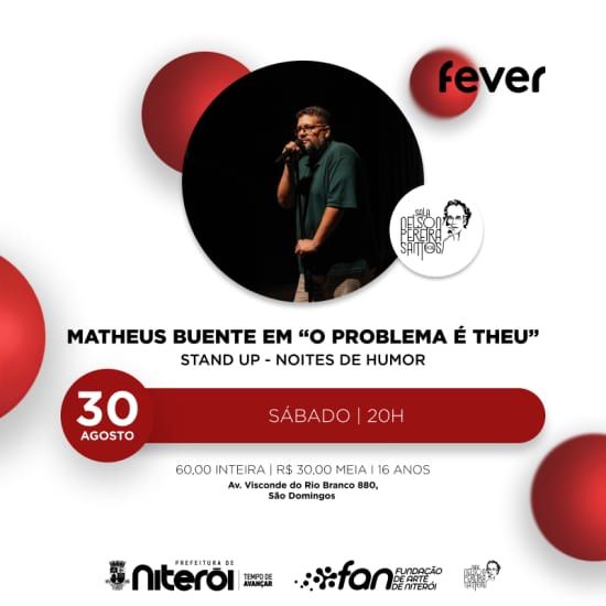 Matheus Buente em “O problema é Theu”, 30 August | Event in Niterói | AllEvents