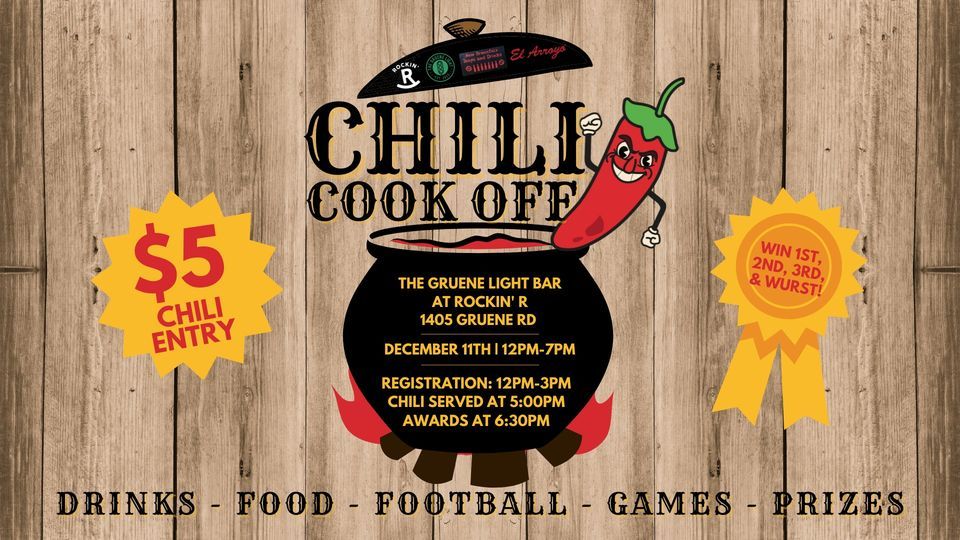 CHILI COOK OFF at The Gruene Light with NB Jeeps & Drinks, Rockin R