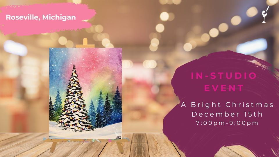 A Bright Christmas, Painting with a Twist (Roseville, MI), December 15