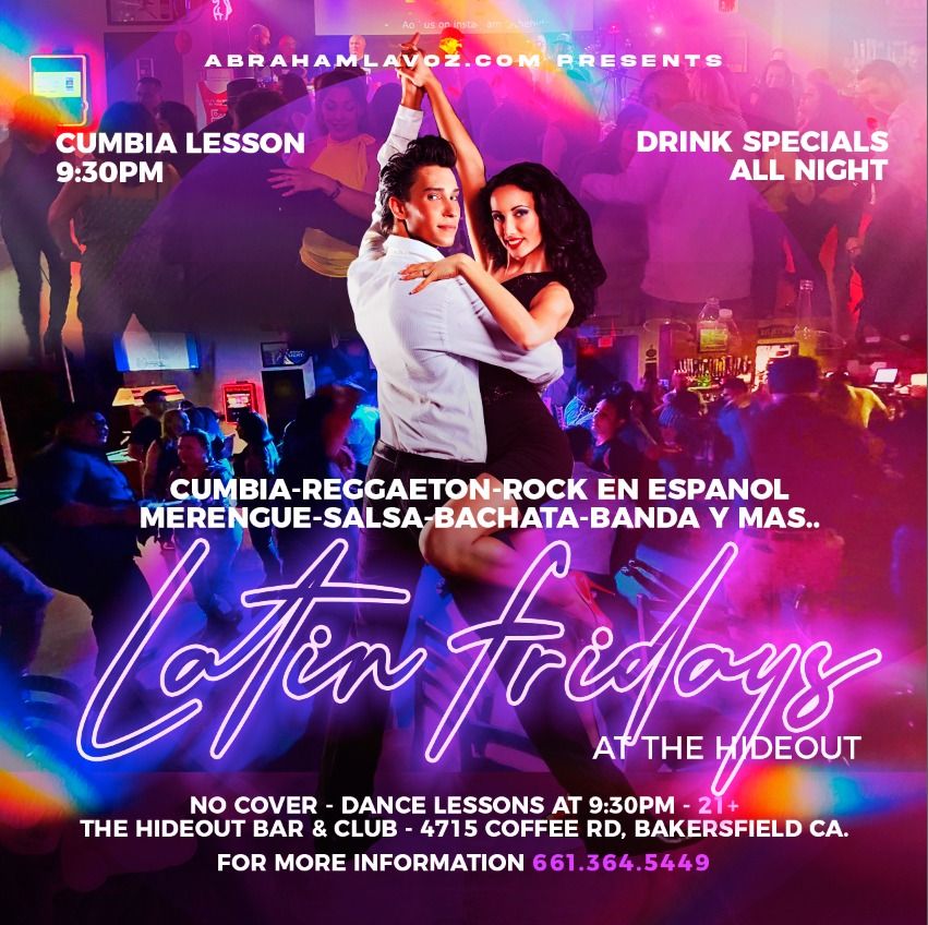 Latin Dancing Fridays at The Hideout, The Latin Hideout, Bakersfield