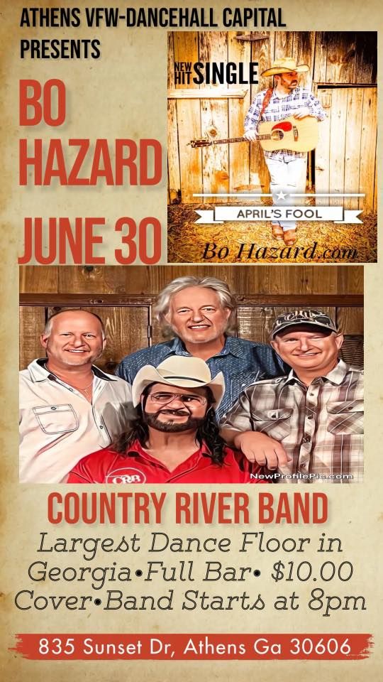 Bo Hazard & Country River Band @Dancehall Capital of Athens, VFW Post 2872,  Athens, June 30 2023 | AllEvents.in