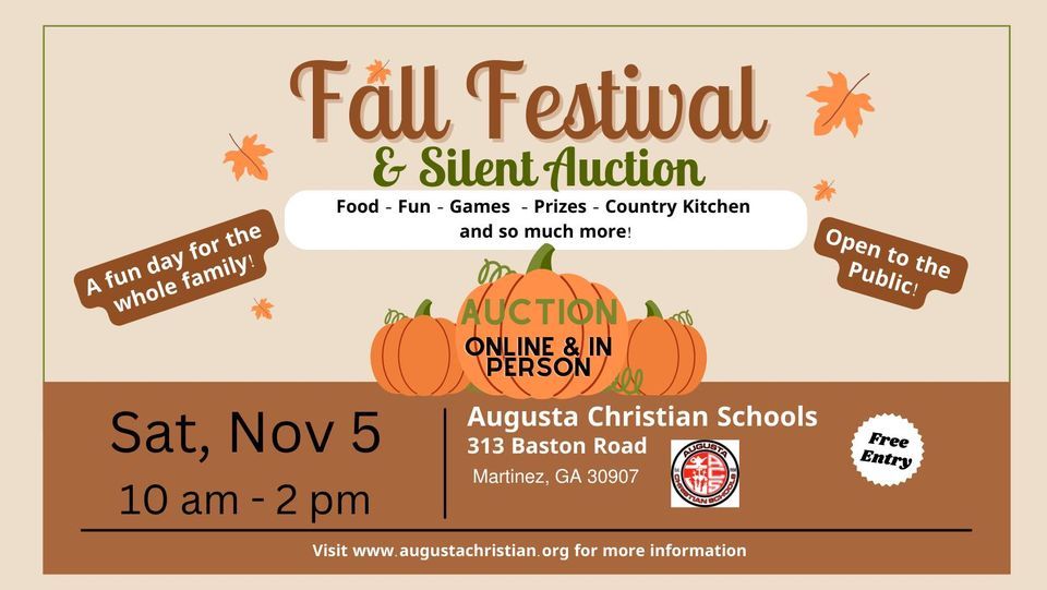 Fall Festival and Silent Auction, Augusta Christian Schools, Clearwater