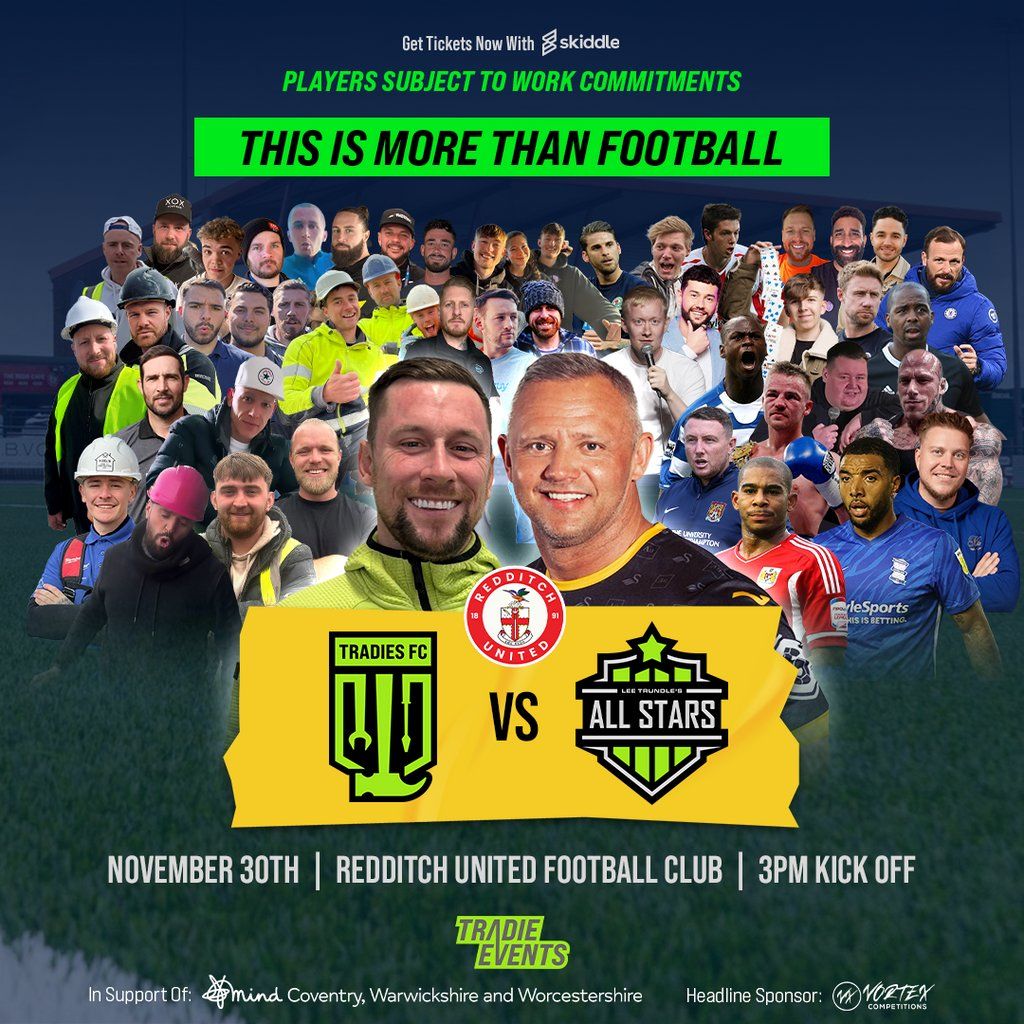 Lee Trundle's All Stars vs Tradies FC, 30 November | Event in Redditch | AllEvents