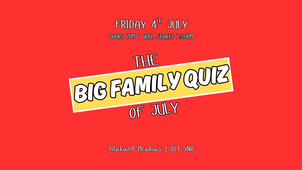 The Big Family Quiz, 4 July | Event in Darlington | AllEvents