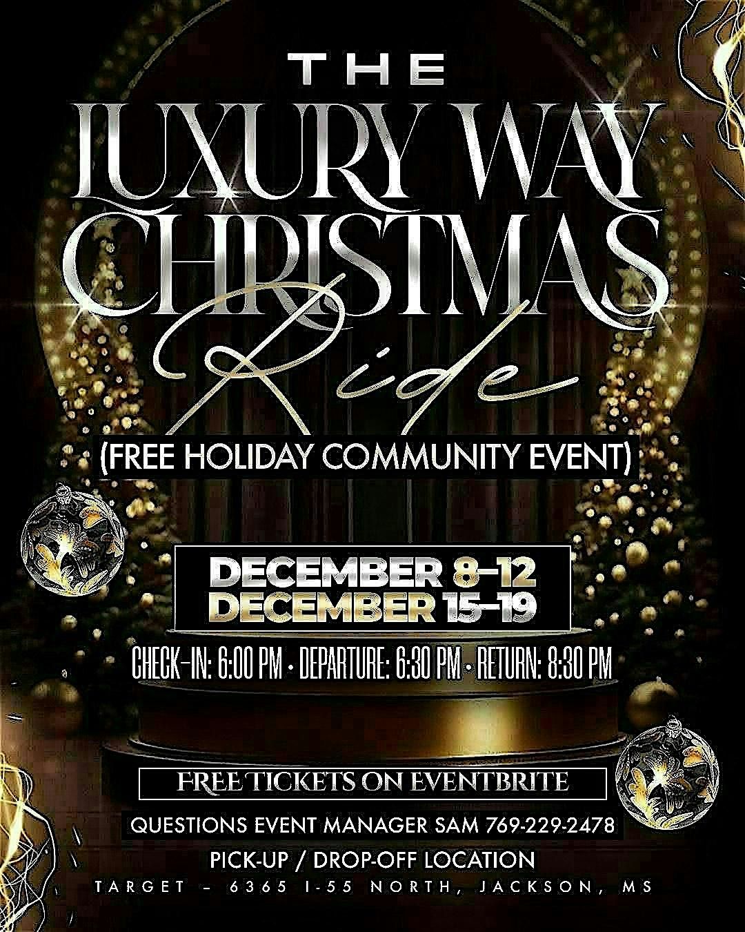 The Luxury Way Christmas Ride, 8 December | Event in Jackson | AllEvents