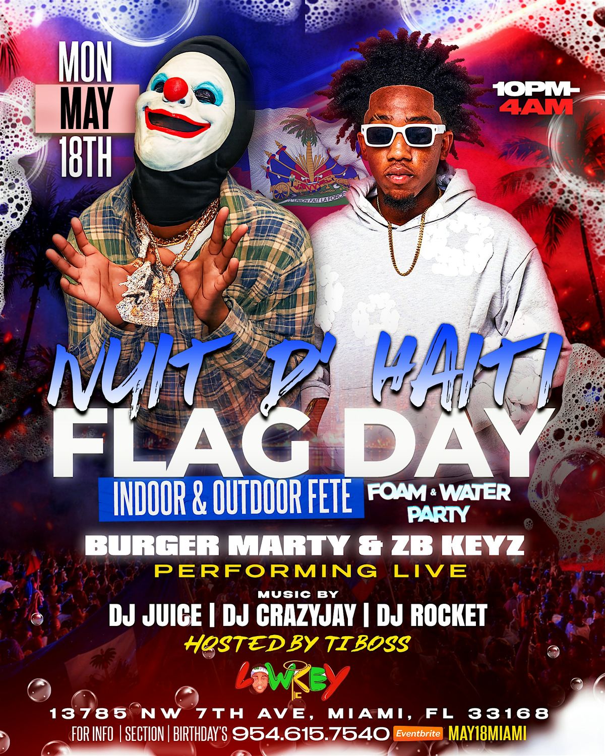 Haitian Flag Day | Indoor + Outdoor “Burger Marty + ZB Keyz” Performing ...