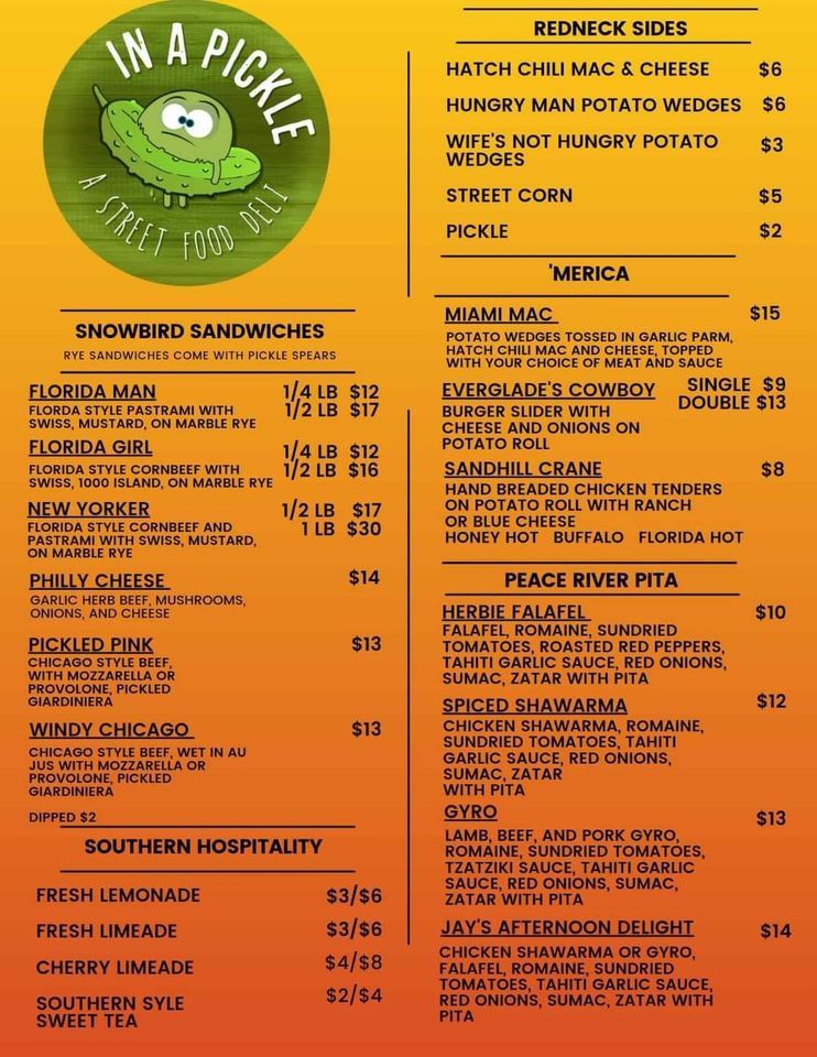 In a Pickle Street Food Truck, 1700 Tamiami Trail Suite A5 Port