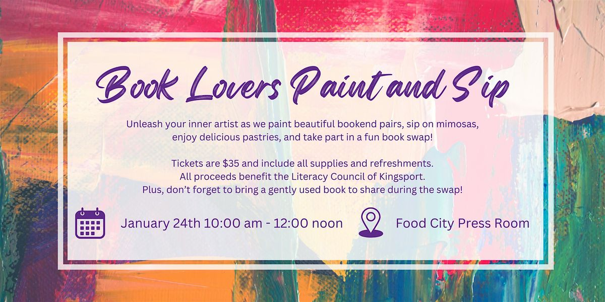 Book Lovers Paint and Sip, 24 January | Event in Kingsport | AllEvents