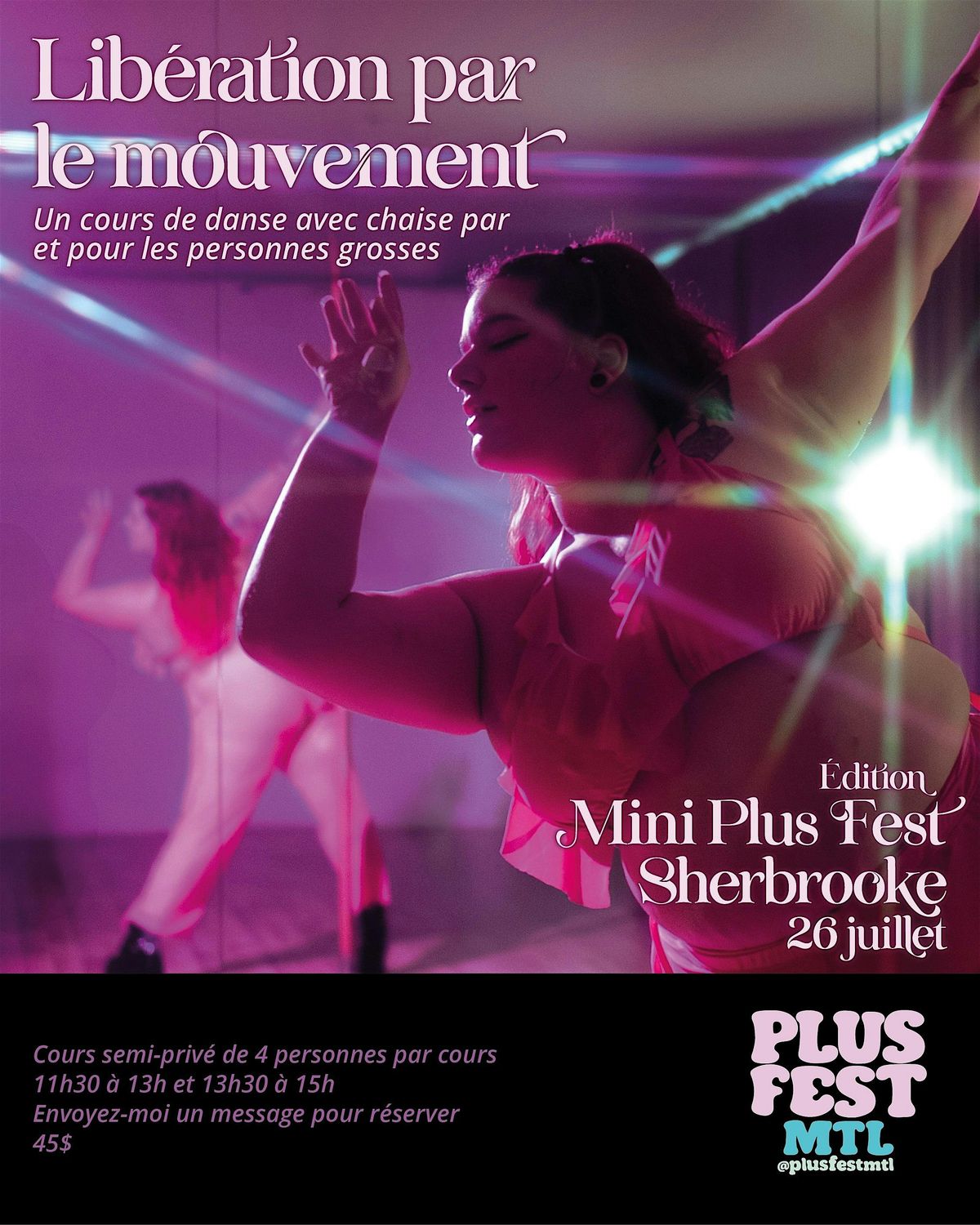 Workshop de danse avec chaise Plus Fest Sherbrooke 11h30