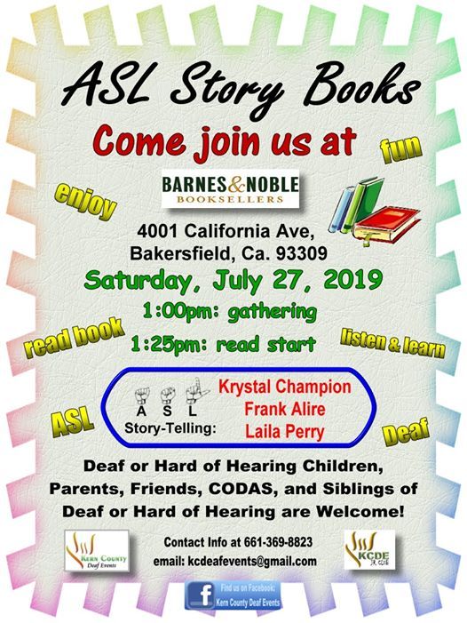 Asl Story Book At Barnes Noble Bakersfield