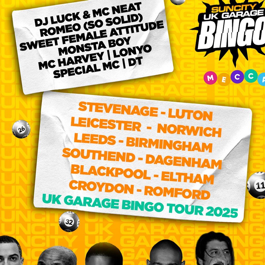 Sun City UK Garage Bingo with SWEET FEMALE ATTITUDE + MONSTA BOY, 12 December | Event in Birmingham | AllEvents