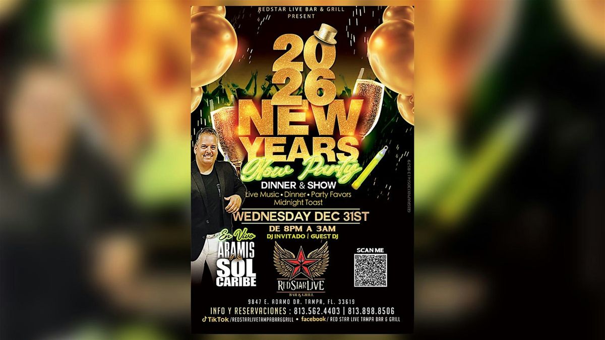 2026 NEW YEARS GLOW PARTY LATIN NIGHT WITH ARAMIS Y SOL CARIBE, 31 December | Event in Tampa | AllEvents